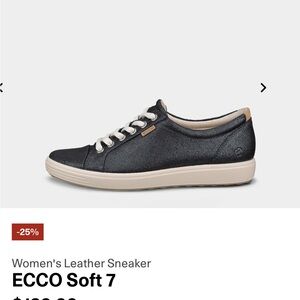 Ecco Black Sneakers Comfortable Stylish Footwear Women’s Size 10